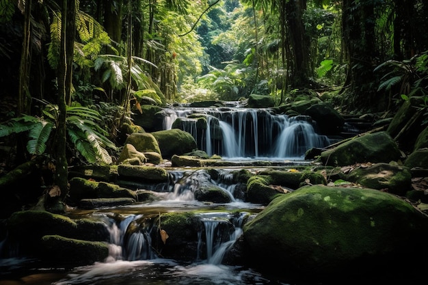 A cachoeira de Mae ya é uma das mais belas cascatas de doi inthanon, Chiang Mai, Tailândia.