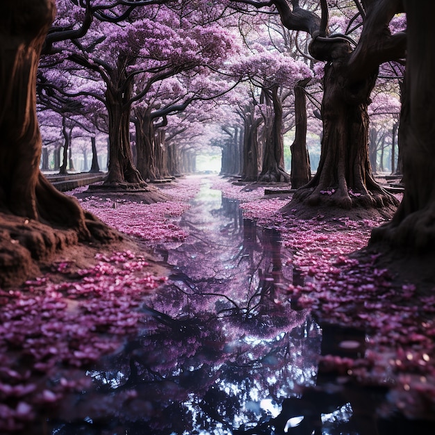 _a_captivating_forest_of_purple_and_white_trees_and_petrol