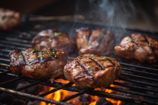 A carne grelhada é uma maneira perfeita de desfrutar de um dia de verão com amigos e família.