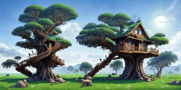A casa da árvore do filme da série animada da disney