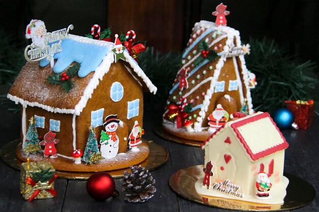 A casa de pão de gengibre para o Natal
