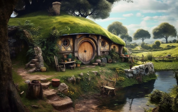 A casa hobbit é uma casa hobbit.