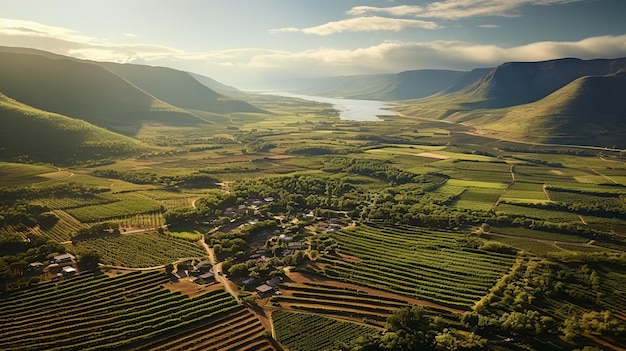 A cativante beleza das vinhas de Stellenbosch em esplendor aéreo