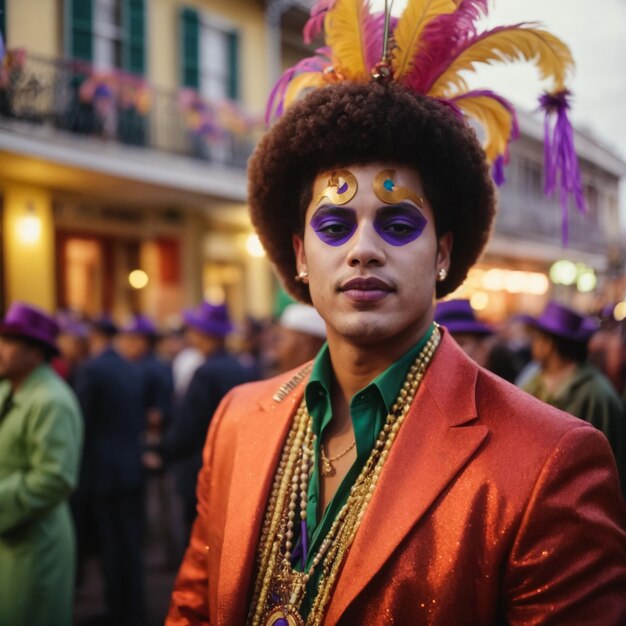 Foto a celebração de um festival de carnaval