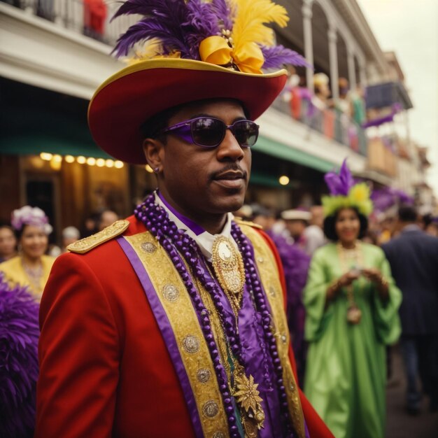 Foto a celebração de um festival de carnaval