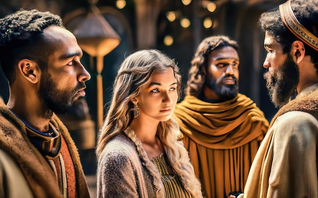 Foto a cena bíblica no deserto