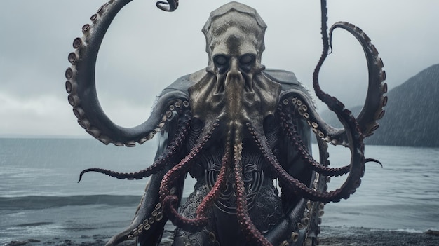 A chamada de cthulhu é um monstro na água