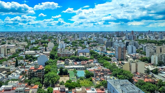 A cidade de Buenos Aires, na América do Sul, na Argentina, vista do alto