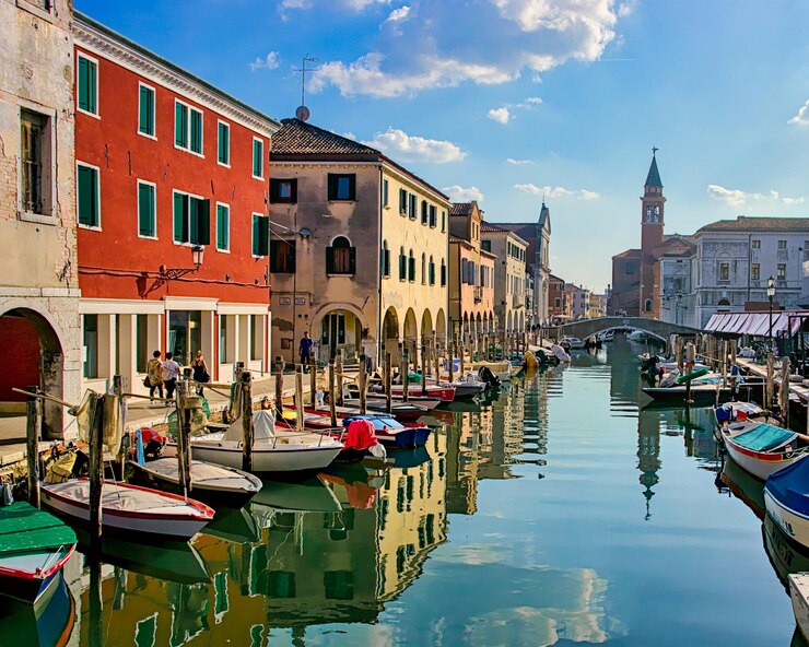 A cidade de Chioggia, ao lado de Veneza na Itália