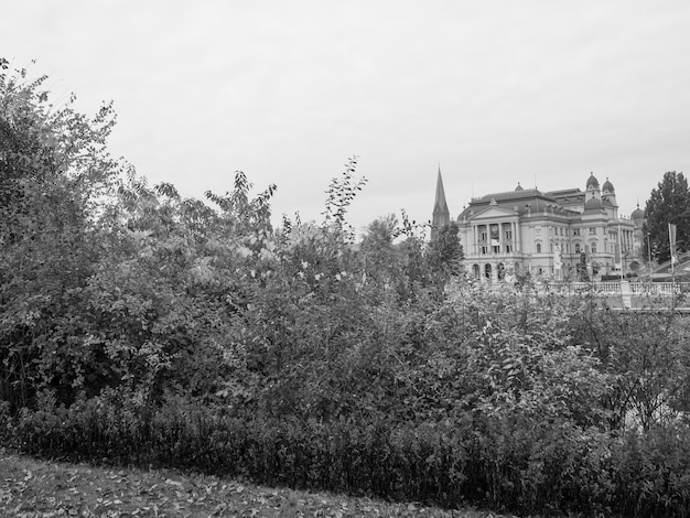 A cidade de schwerin, em mecklemburgo-pomerânia oriental, alemanha