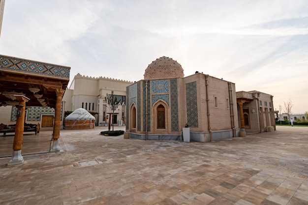 A Cidade Eterna em Samarcanda, Uzbequistão, a arquitetura tradicional da antiga Ásia Central e do Oriente Médio