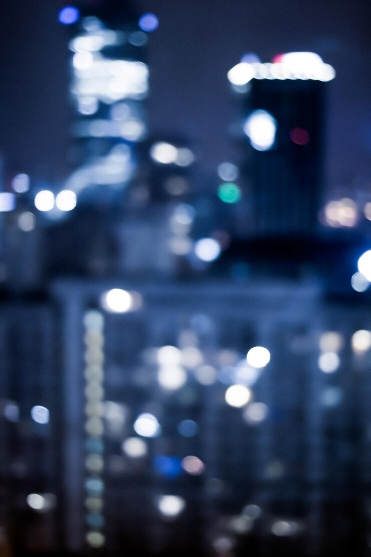 Foto a cidade grande ganha vida à noite