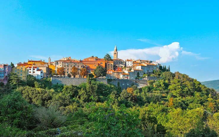 A cidade histórica de Labin na Croácia