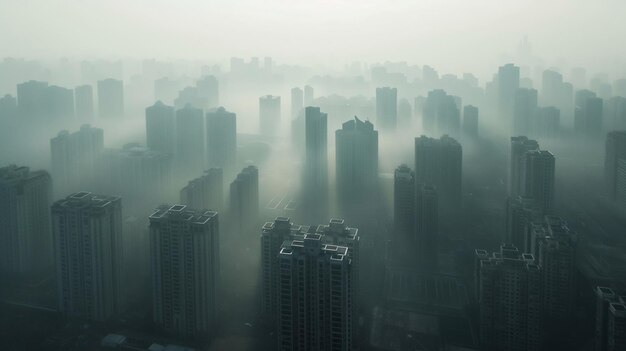 Foto a cidade moderna, a bela rodovia, o arranha-céu futurista, a arte generativa.