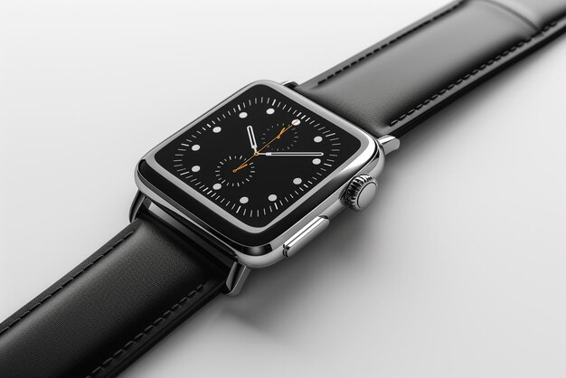 Foto a classic black smartwatch