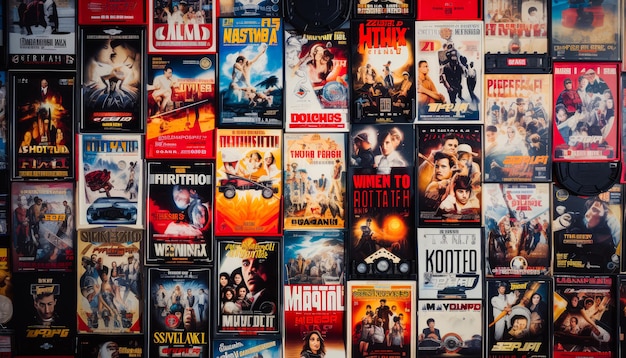 Foto a coleção de filmes em dvd