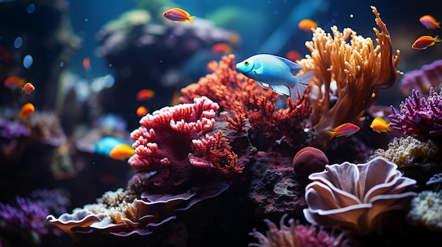 A coleção de peixes no mar profundo parece estar dentro de um aquário devido à sua beleza