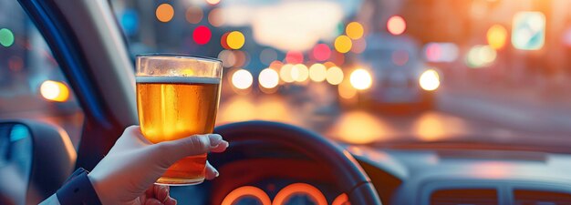 Foto a condução de um veículo sob a influência de bebidas alcoólicas representa um sério risco tanto para o condutor como para outras pessoas, uma vez que prejudica o julgamento e a coordenação