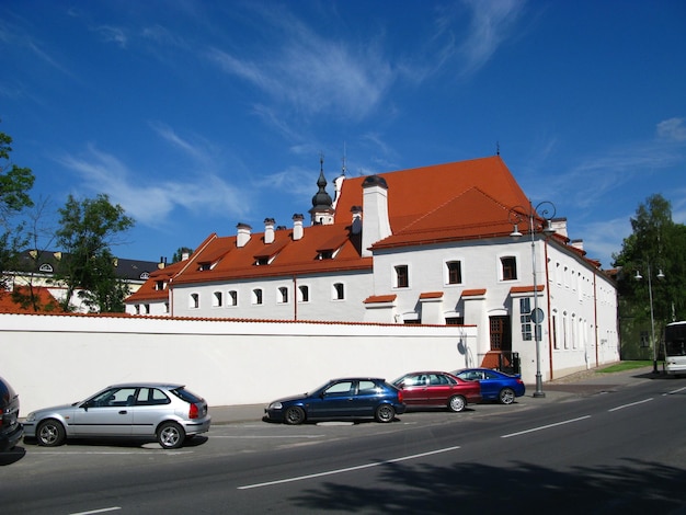 A construção na cidade de vilnius, lituânia