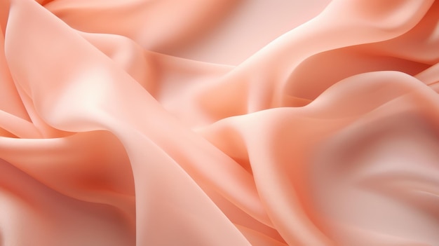 A cor do ano 2024 Peach Fuzz tecido de seda com uma delicada cor de pêssego