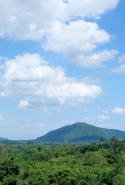 A cordilheira alta na área do parque nacional