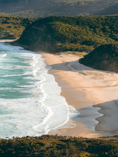 Foto a costa da ilha, vista de pássaro foto