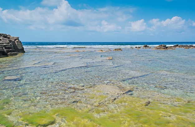 É a costa de Arutas em um dia nublado