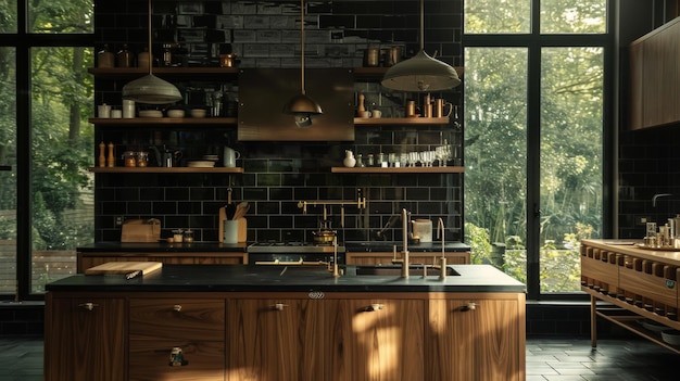 Foto a cozinha da casa da pessoa