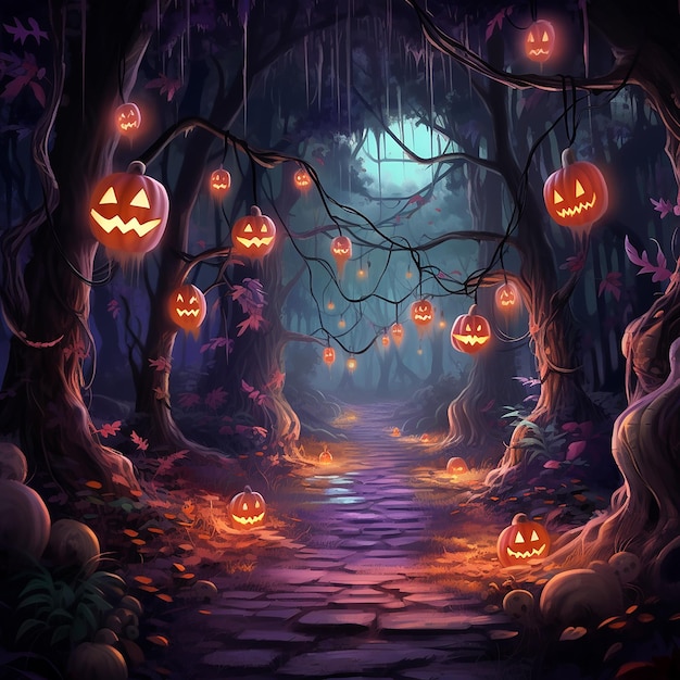 a_cute_spooky_forest_setting_halloween_themed