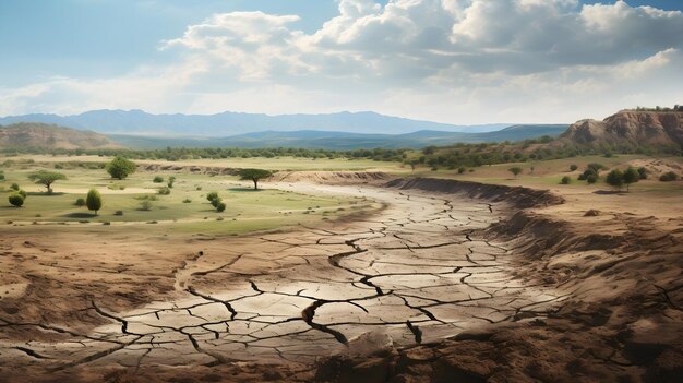 A desertificação espalha-se numa visão expansiva das paisagens transformadas pelas alterações climáticas
