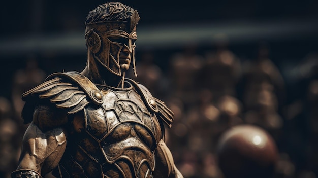 Foto a destreza dos gladiadores romanos em bronze