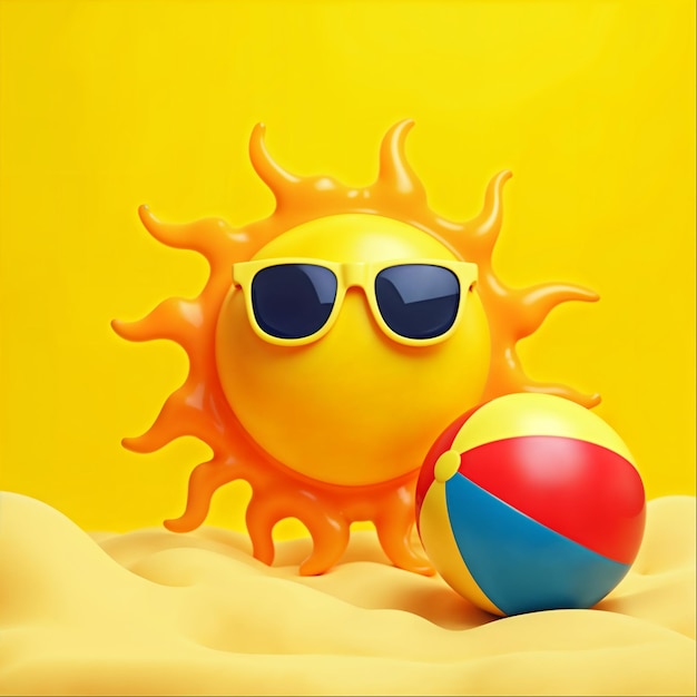 A diversão do verão ensolarado