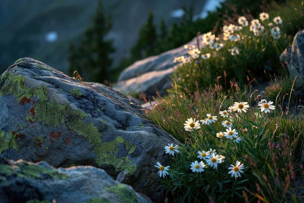 A Edelweiss nas sombras do crepúsculo