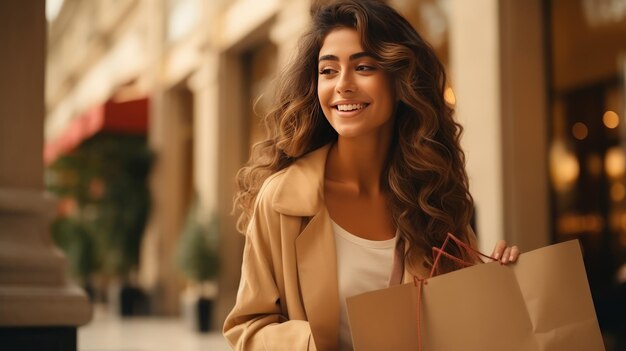 A elegância moderna das compras online A jornada de uma mulher bonita com um cartão de crédito AR 169