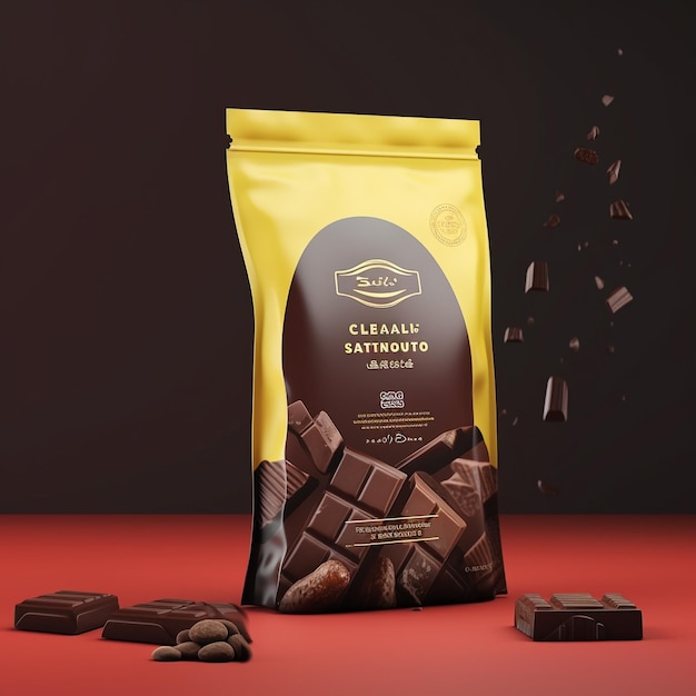 a embalagem de chocolate com Generative AI