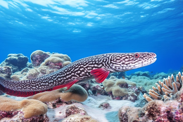 A enguia-cobra-manchada no Mar Vermelho