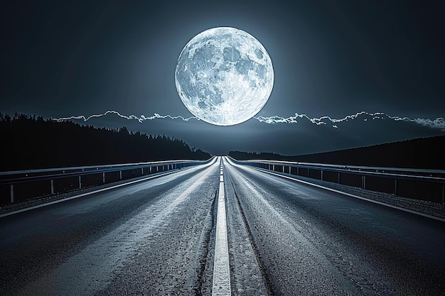 A enorme lua e as rodovias