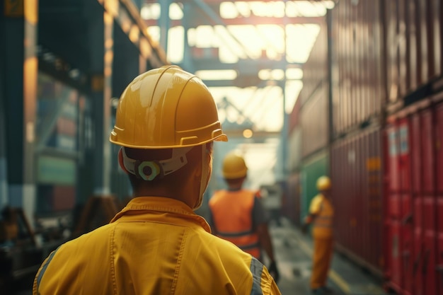 Foto a equipa de construção e o grupo de engenharia dão prioridade à segurança e ao trabalho em equipa.