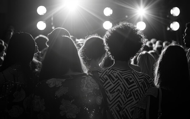 Foto À espera do desfile a ansiosa expectativa do desfile o público a antecipação do público