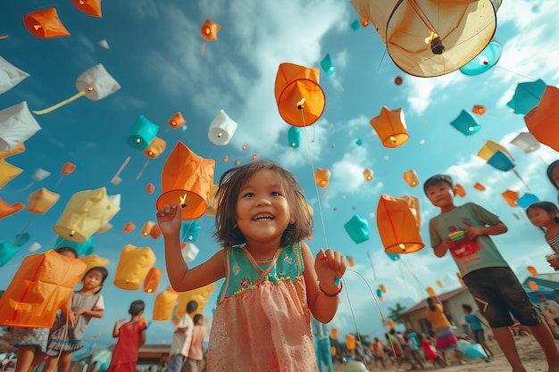 A essência das atividades comunitárias de vizinhança Celebrações de feriados e fotos cativantes