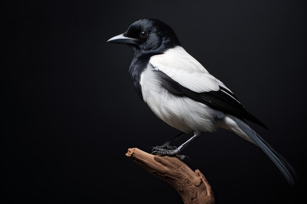 A estética do pássaro branco e preto explorando profundidade e equilíbrio em AR 32