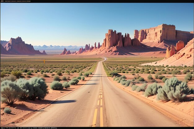 A estrada através do deserto é uma terra desolada sem homem estrada do deserto papel de parede cenário de fundo