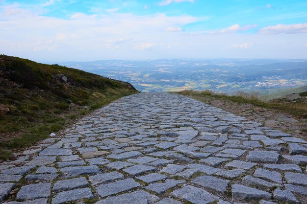 A estrada dos picos do céu para a terra