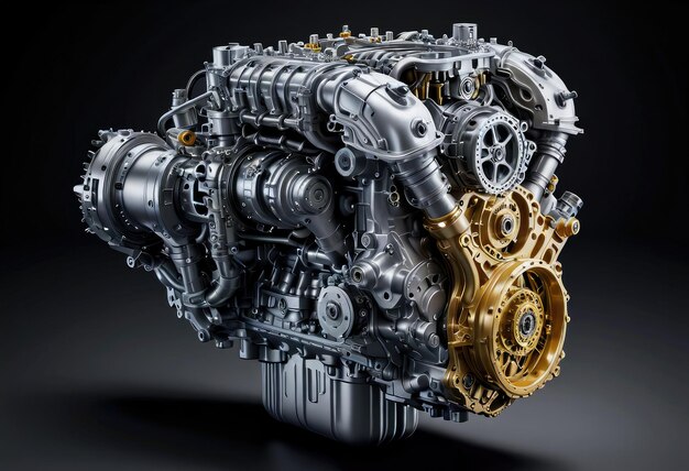 A estrutura do motor compreende componentes intrincados