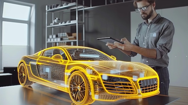 A evolução do design automotivo capturada num holograma