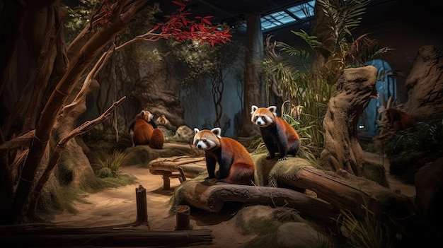 A exposição com tema asiático é uma experiência deliciosa e educacional para todas as idades, proporcionando um encontro próximo com o cativante e indescritível panda vermelho gerado por IA