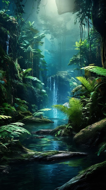 A exuberante e misteriosa floresta tropical brilha