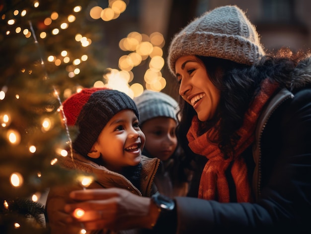 A família gosta de celebrar a véspera de Natal juntos