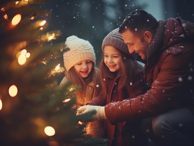 A família gosta de celebrar a véspera de Natal juntos