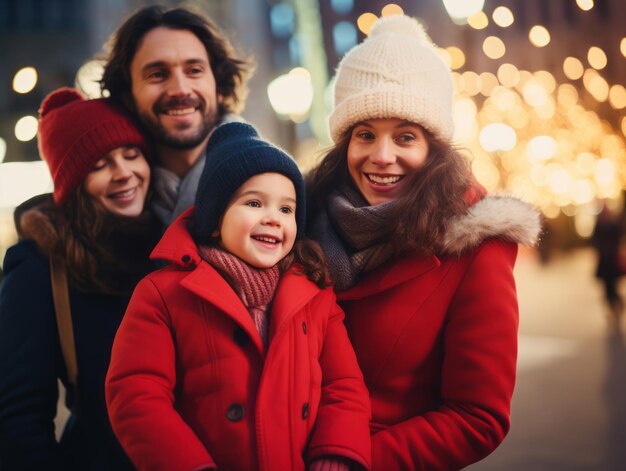 Foto a família gosta de celebrar a véspera de natal juntos